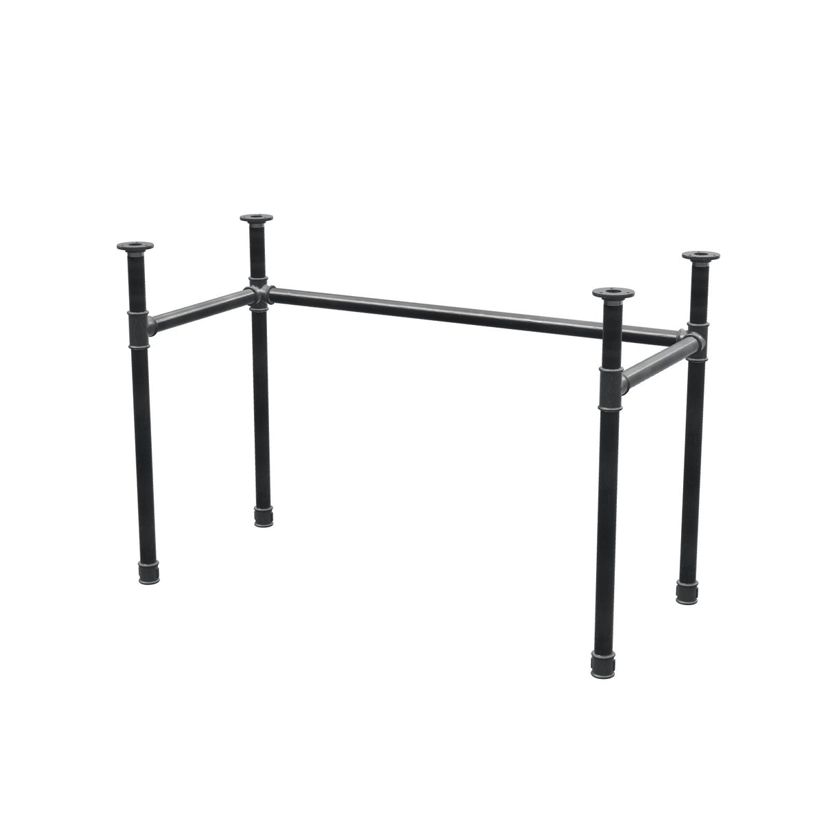 Desk base, U-frame, cast iron and steel Ø 34 mm, 112 × 52 cm, height 72 cm