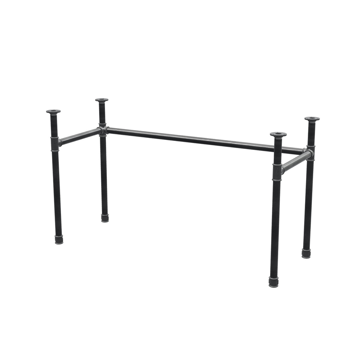 Desk base, U-frame, cast iron and steel Ø 34 mm, 132 × 52 cm, height 72 cm