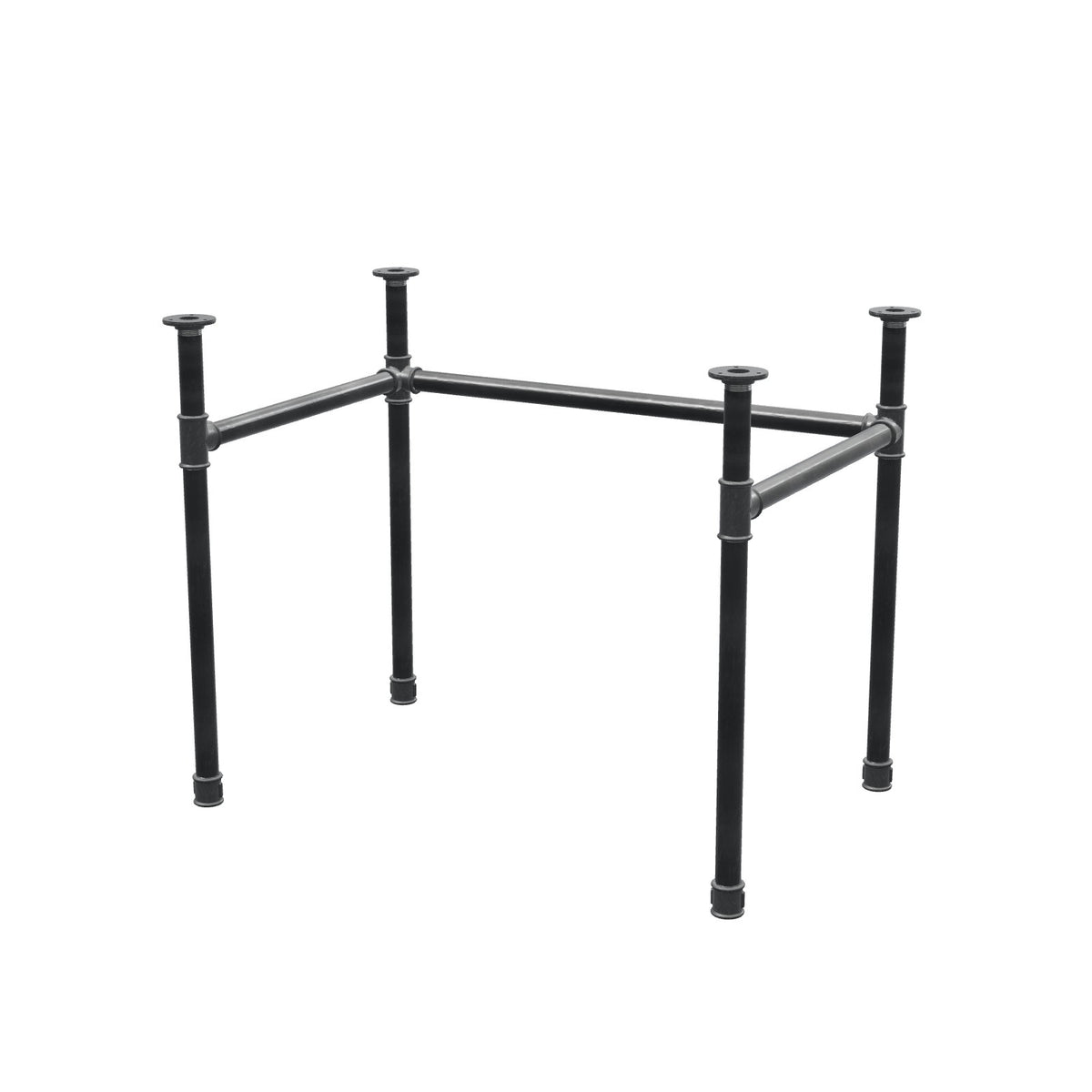 Desk base, U-frame, cast iron and steel Ø 34 mm, 92 × 62 cm, height 72 cm