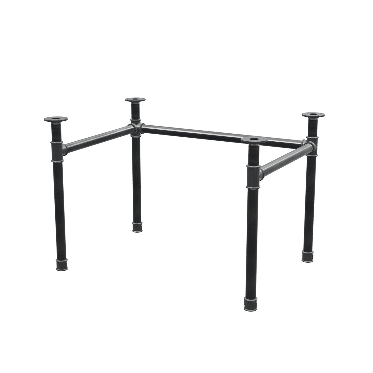 Desk base, U-frame, cast iron and steel Ø 42 mm, 106 × 76 cm, height 70 cm
