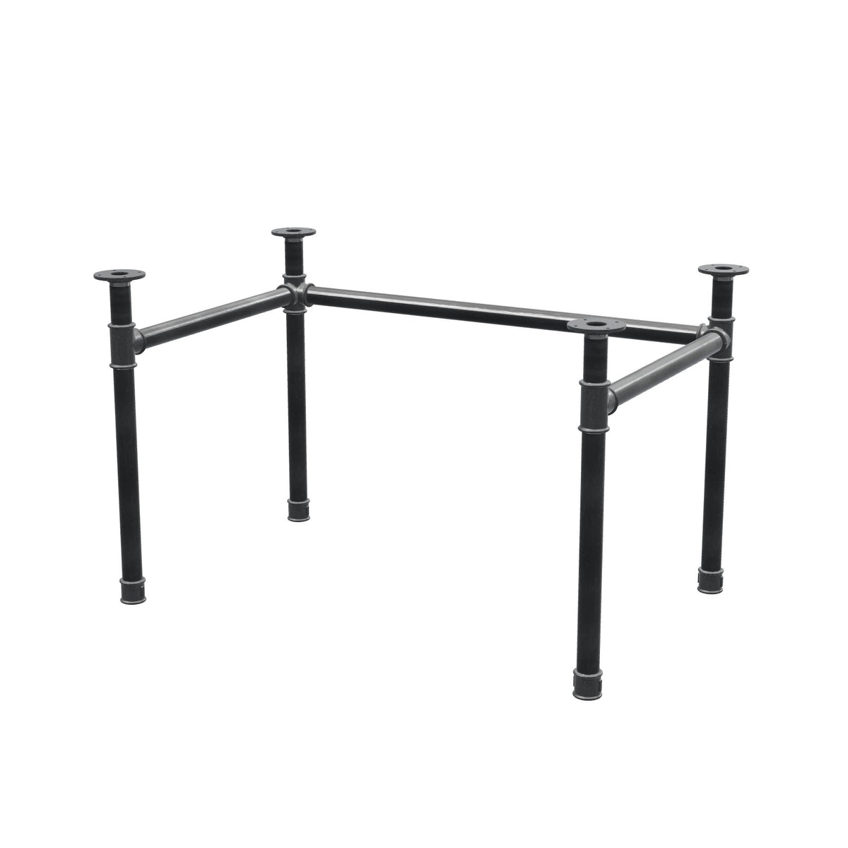 Desk base, U-frame, cast iron and steel Ø 42 mm, 116 × 76 cm, height 70 cm