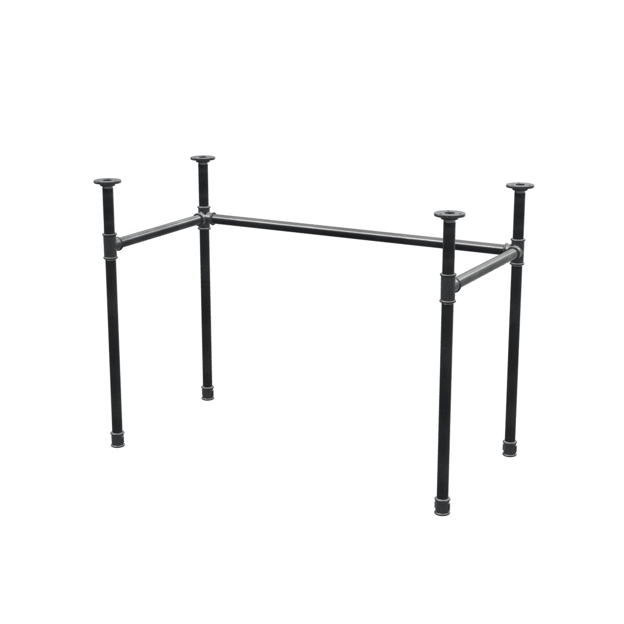 Desk base, U-frame, cast iron and steel Ø 27 mm, 101 × 51 cm, height 71 cm