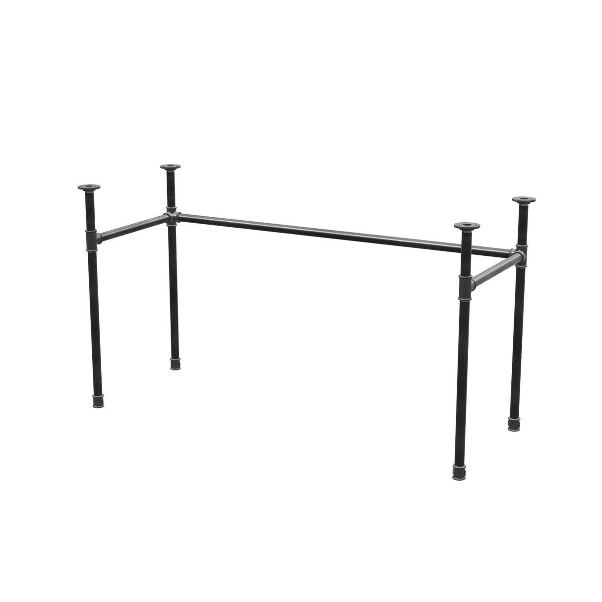 Desk base, U-frame, cast iron and steel Ø 27 mm, 131 × 51 cm, height 71 cm