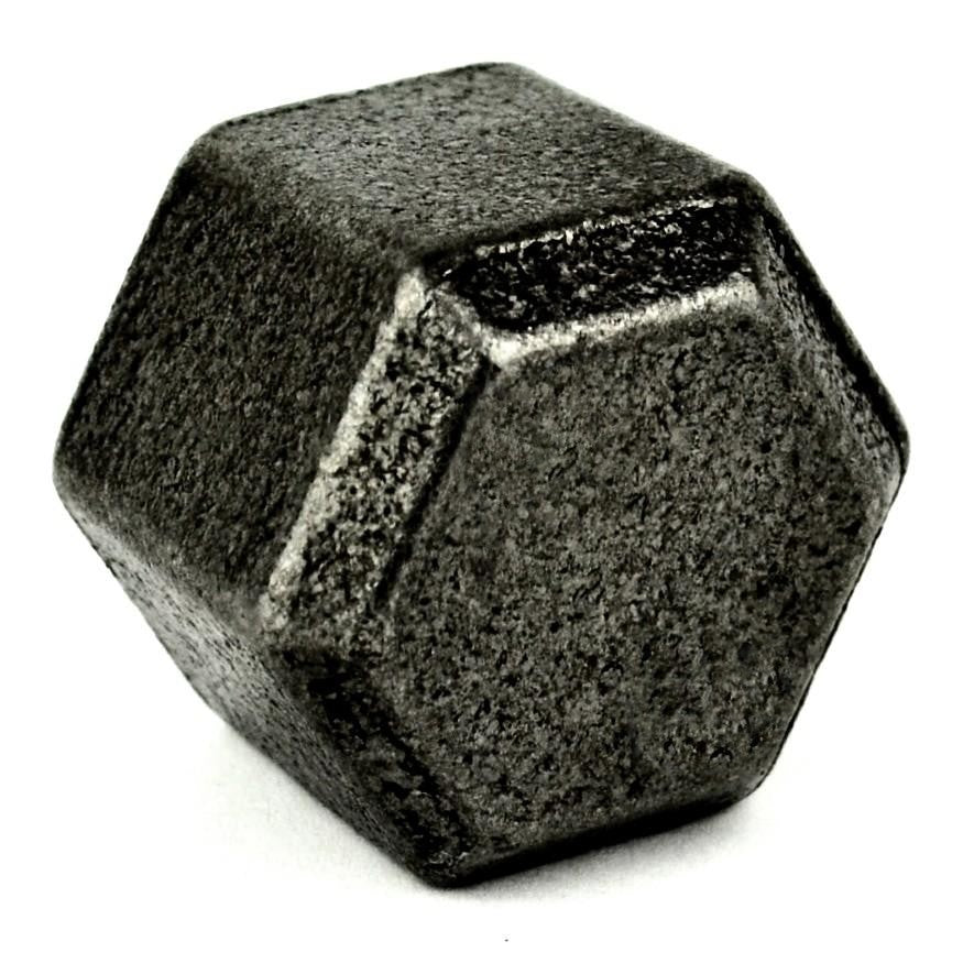 Premium black cast iron female plug - threaded plumbing fitting - view 2