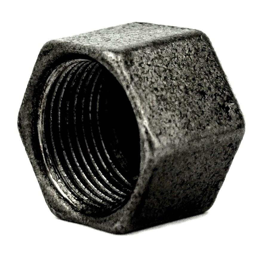 Premium black cast iron female plug - threaded plumbing fitting - view 3