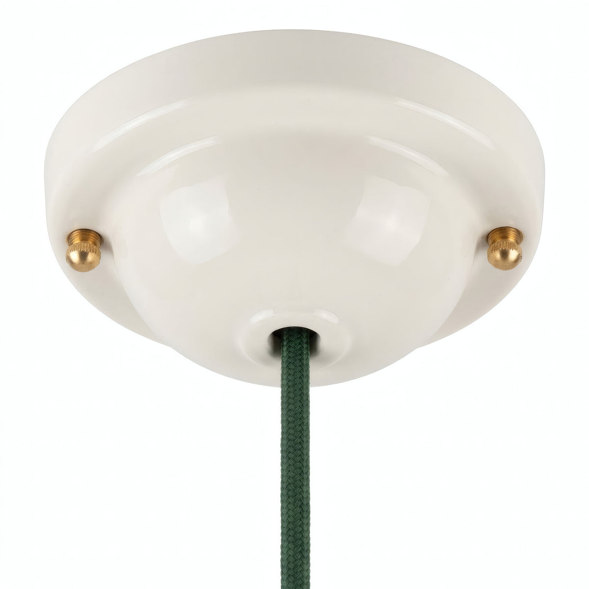 Glazed ceramic ceiling rose — Ø 130 mm / White