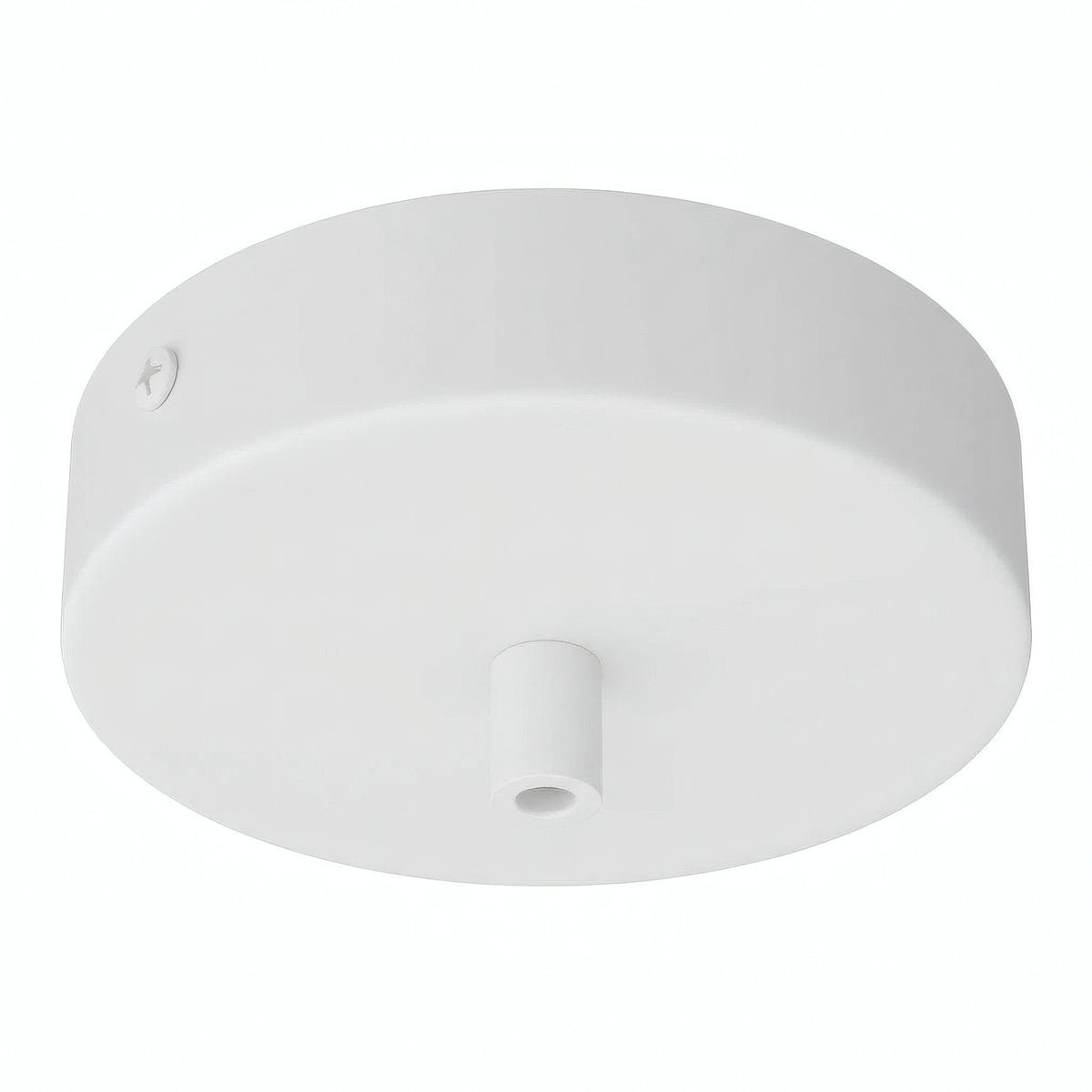 Cylindrical metal ceiling rose, Ø 120 mm — Cylindrical metal / Matt white