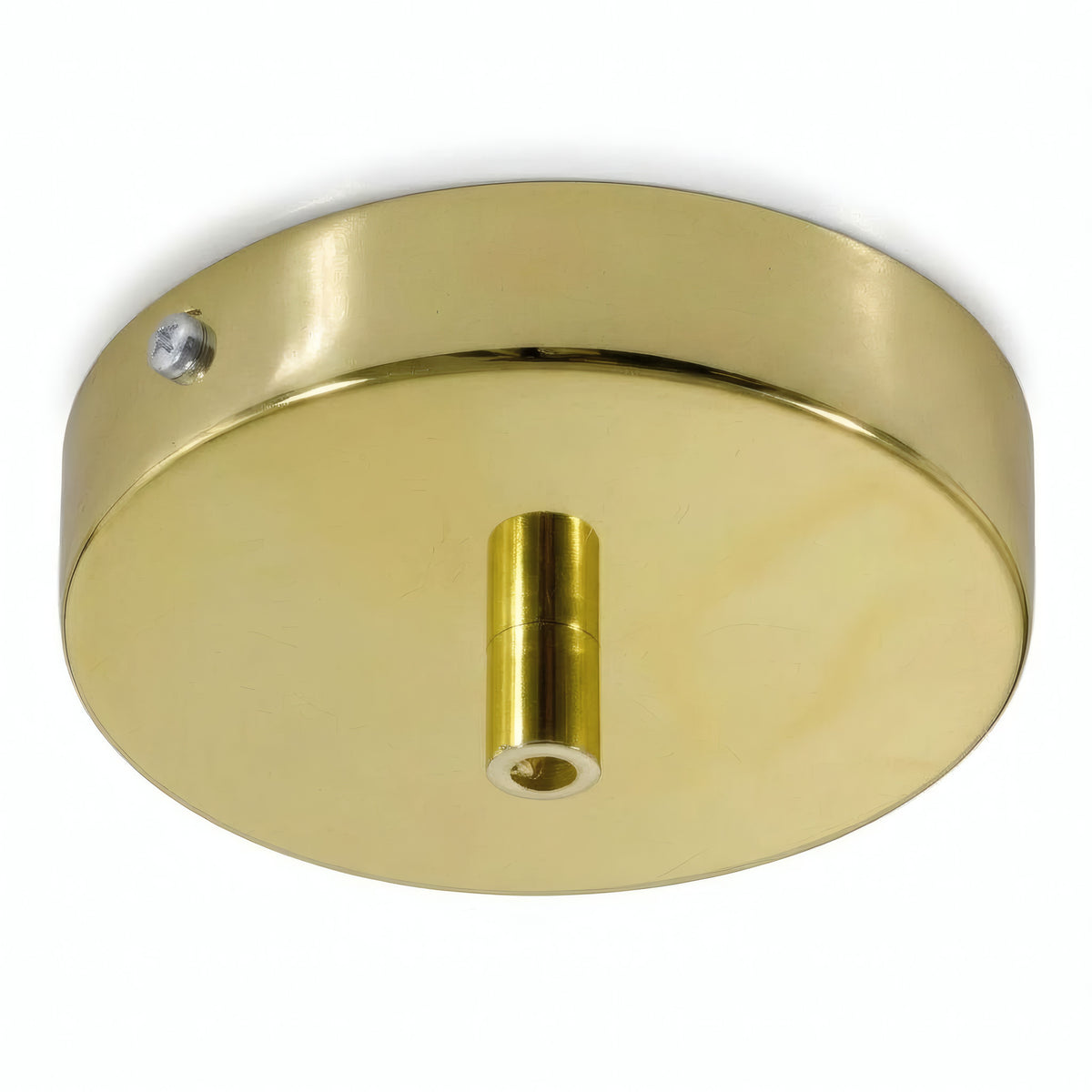 Cylindrical metal ceiling rose, Ø 120 mm — Cylindrical metal / Brass