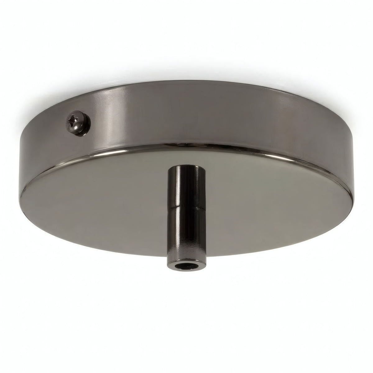 Cylindrical metal ceiling rose, Ø 120 mm — Cylindrical metal / Black pearl