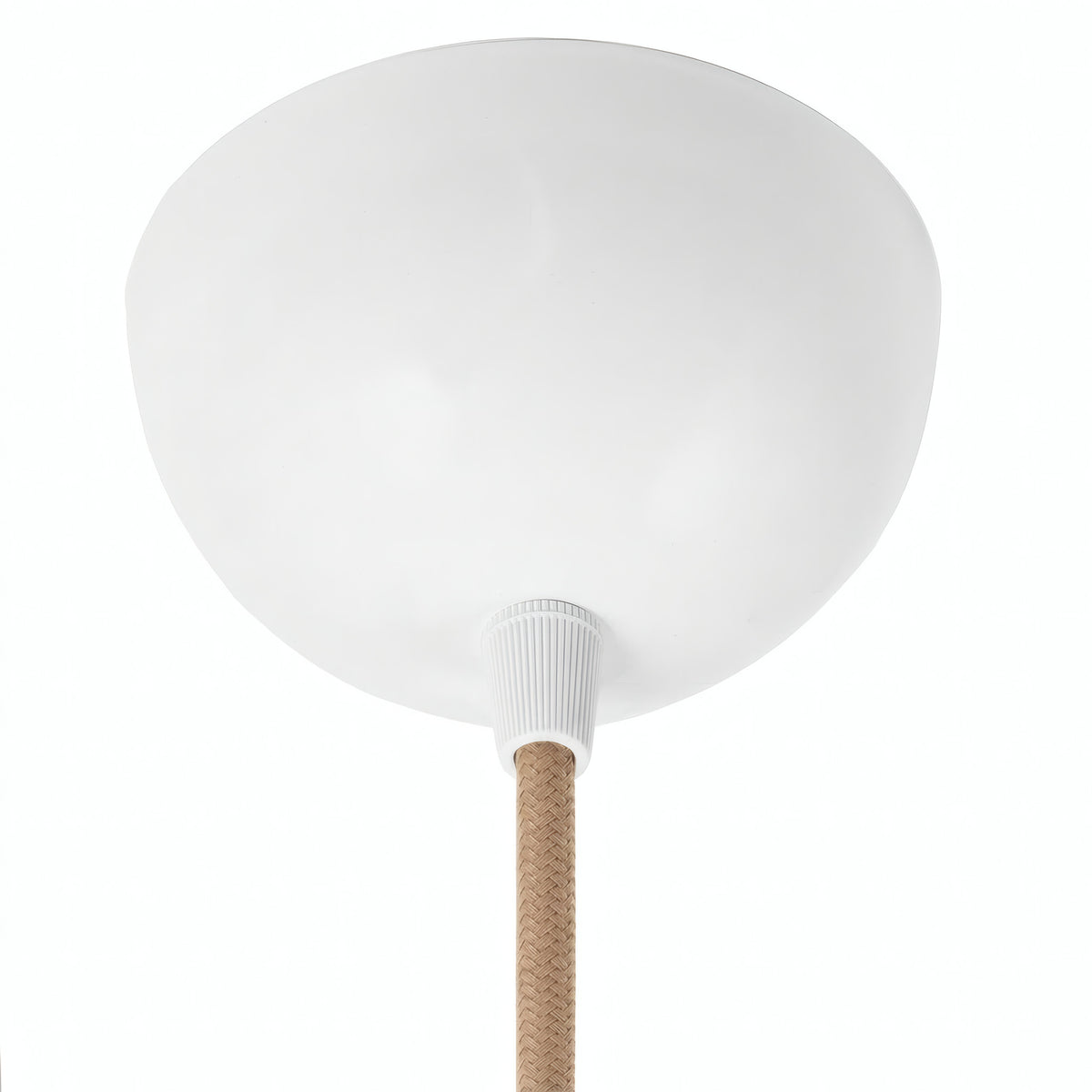 Hemispherical metal ceiling rose, Ø 100 mm — Glossy white