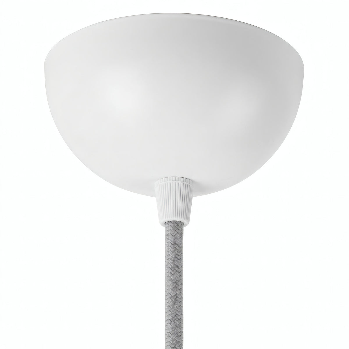 Hemispherical metal ceiling rose, Ø 100 mm — Glossy white