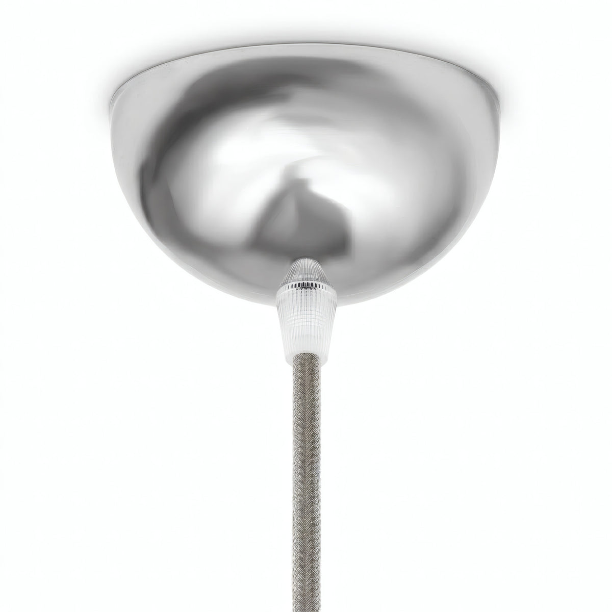 Hemispherical metal ceiling rose, Ø 100 mm — Chrome