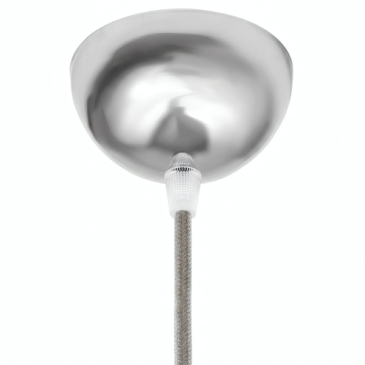 Hemispherical metal ceiling rose, Ø 100 mm — Chrome