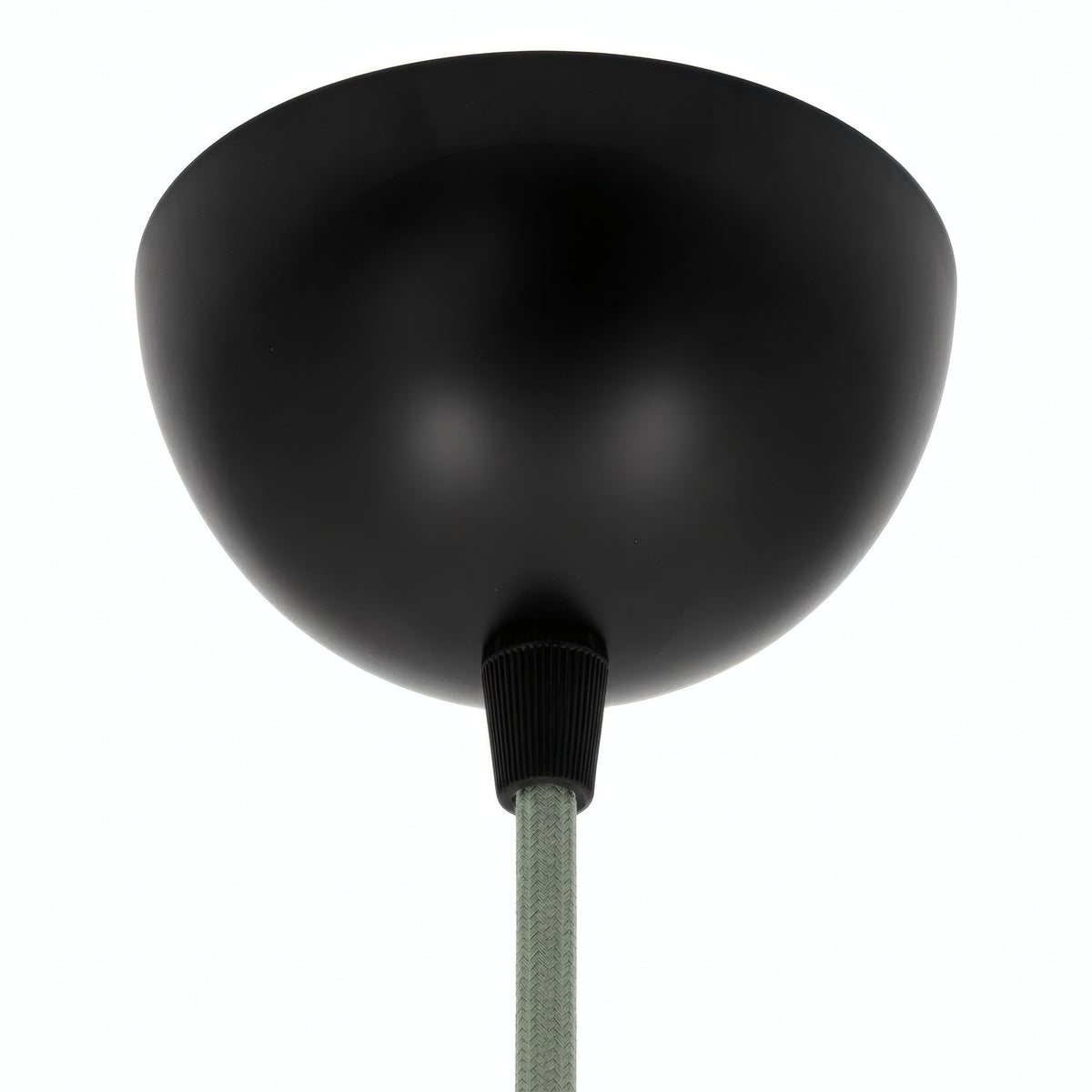 Hemispherical metal ceiling rose, Ø 100 mm — Black