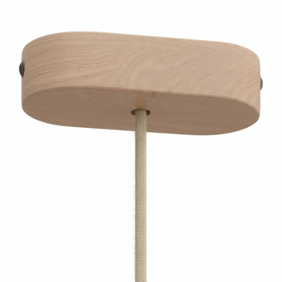 Oval wooden ceiling rose, 120 × 51 mm — Natural