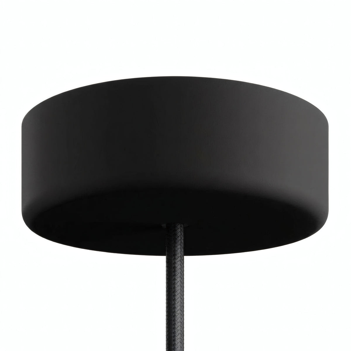 IP65 outdoor silicone ceiling rose, Ø 125 mm — Black