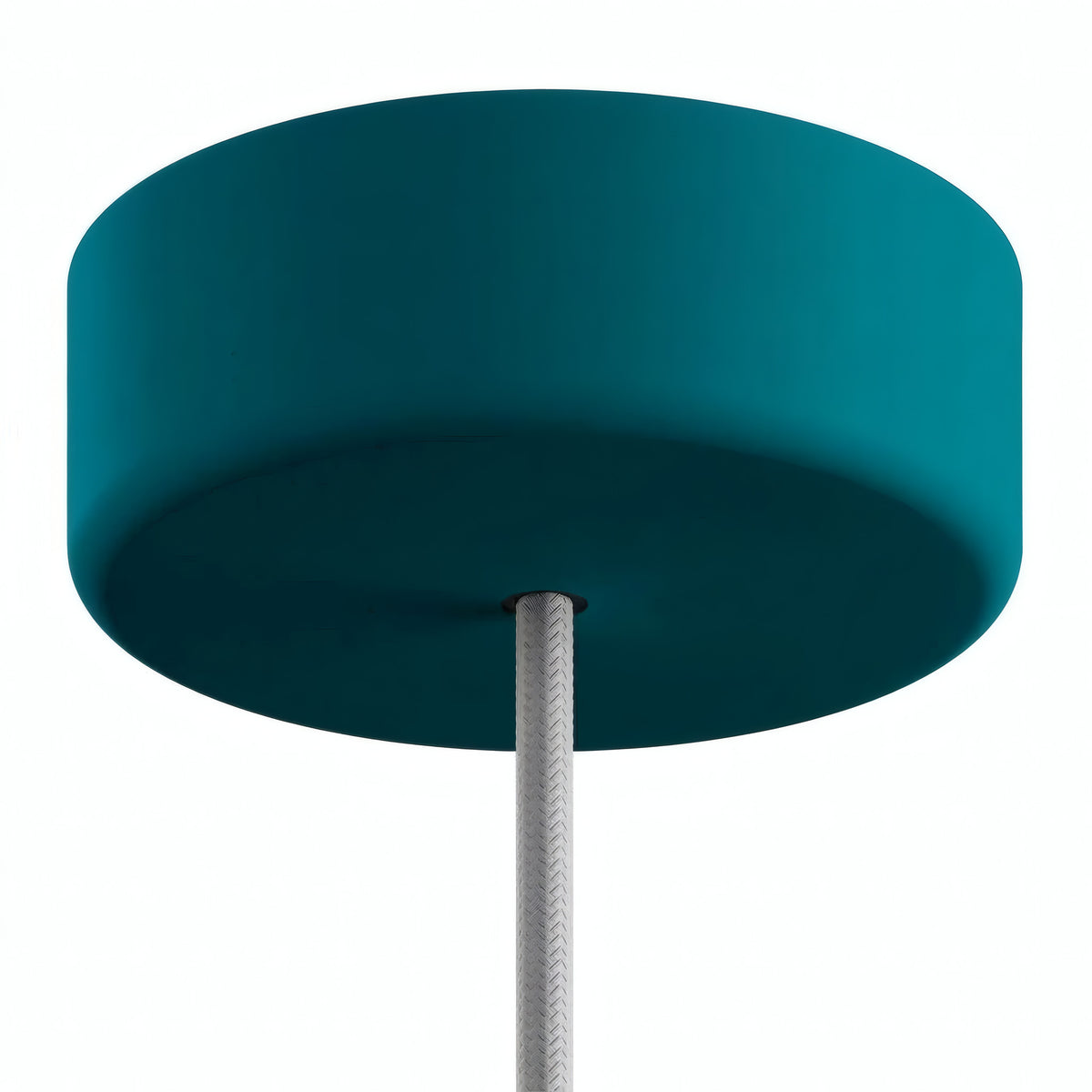 IP65 outdoor silicone ceiling rose, Ø 125 mm — Petrol blue