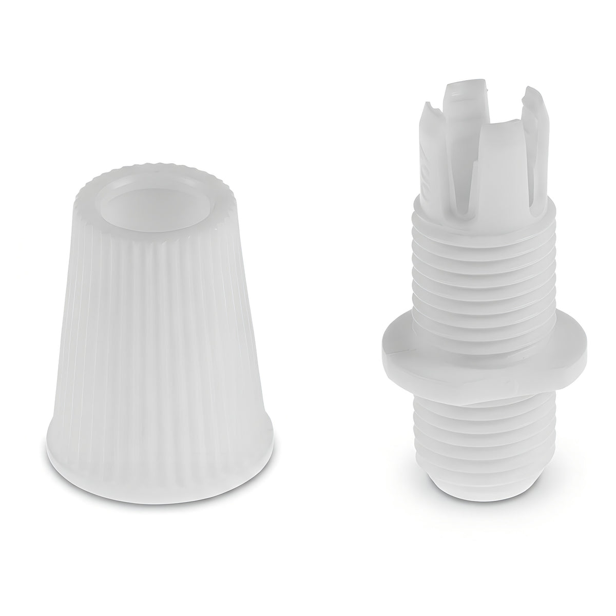 Conical cable grip for fabric cable — White