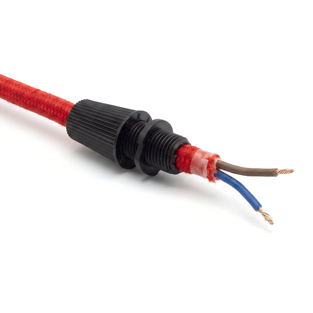 Conical cable grip for fabric cable — Black