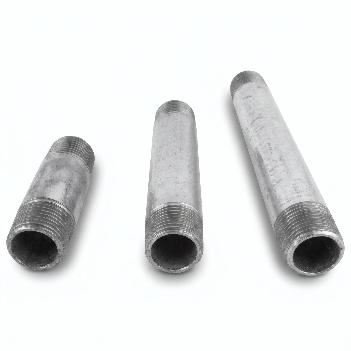 Tube 1/2'' - 15x21mm acier galvanisé - fileté - photo produit fond blanc 2