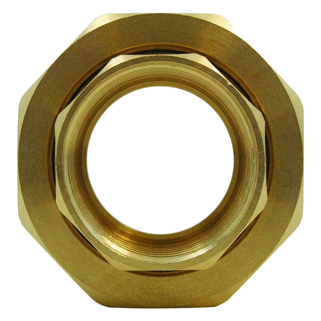 Union à portée plate femelle-femelle joint EPDM en laiton CW617N BSP - vue de dessus