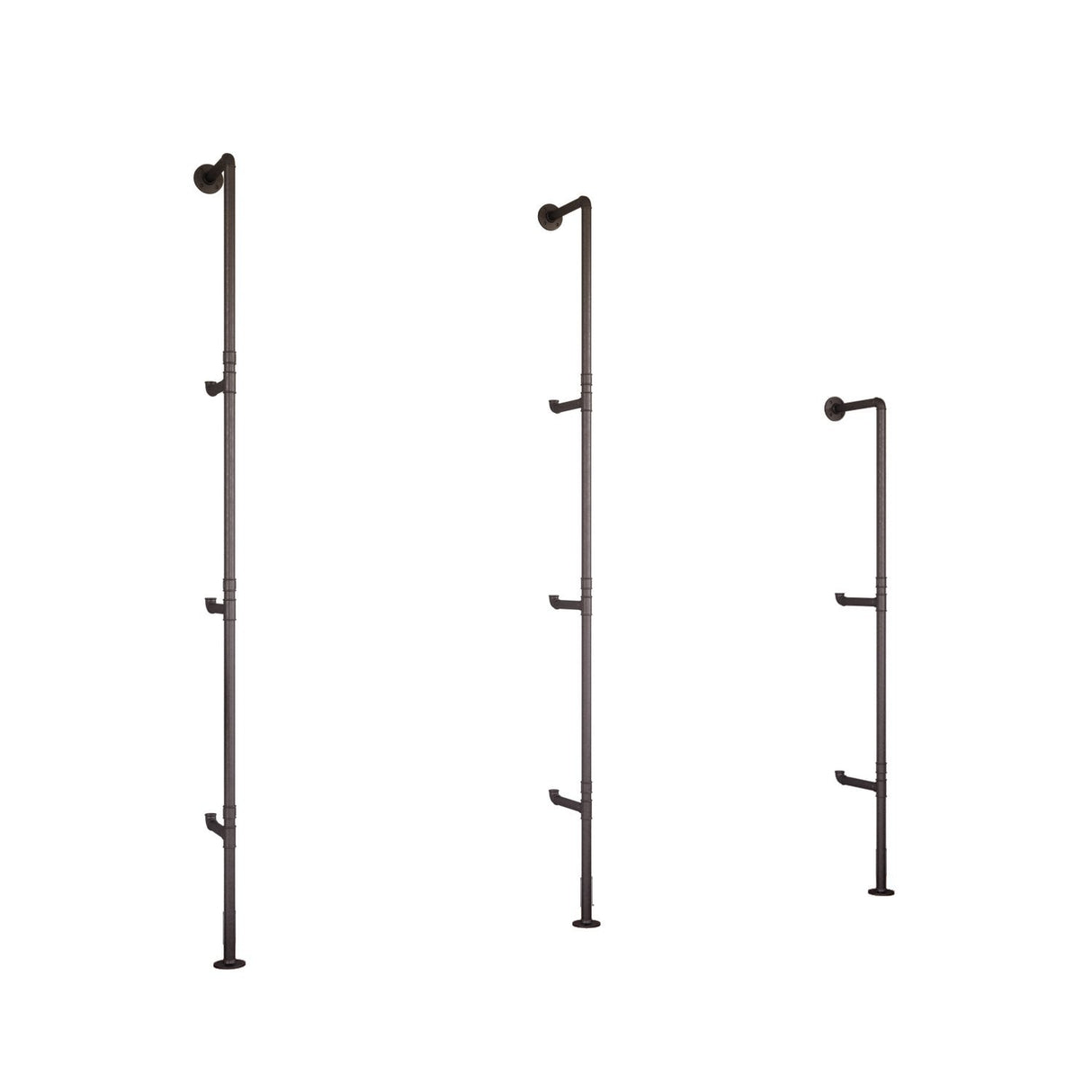 Custom-made plumbing shelf upright kit