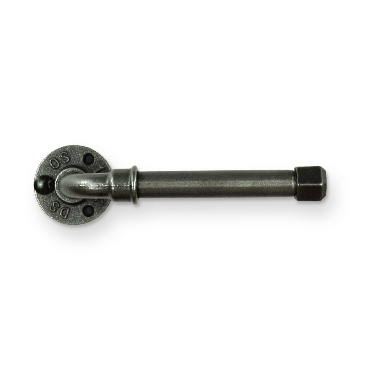 Small cast-iron toilet paper holder, front view without a roll
