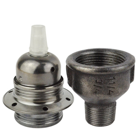 kit douille métal noir brillant E27