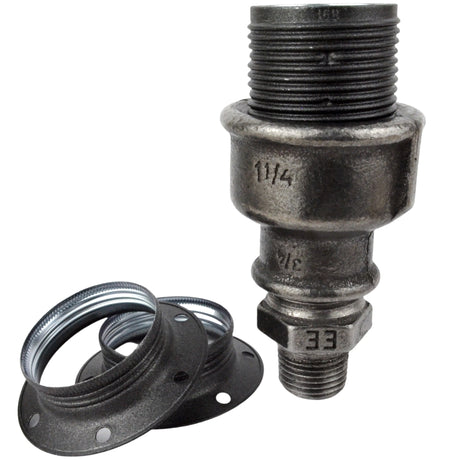 kit lampe 1/2'' noir mat mâle pour lampe plomberie