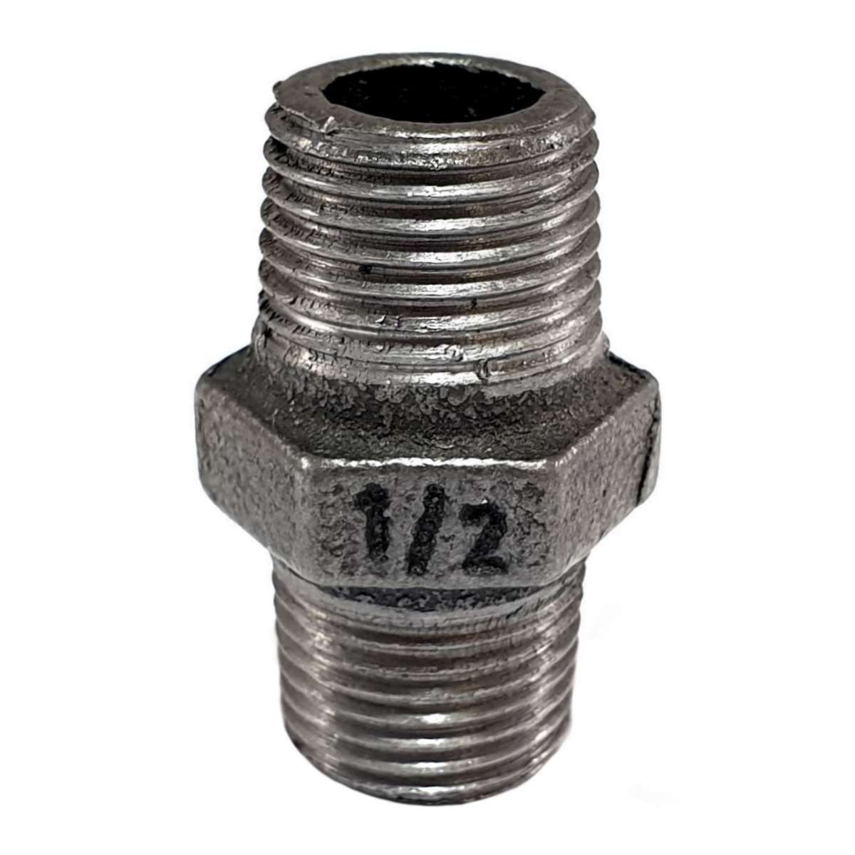 Right/Left Nipple MM black cast iron 1/2" threading Ø21 on threads