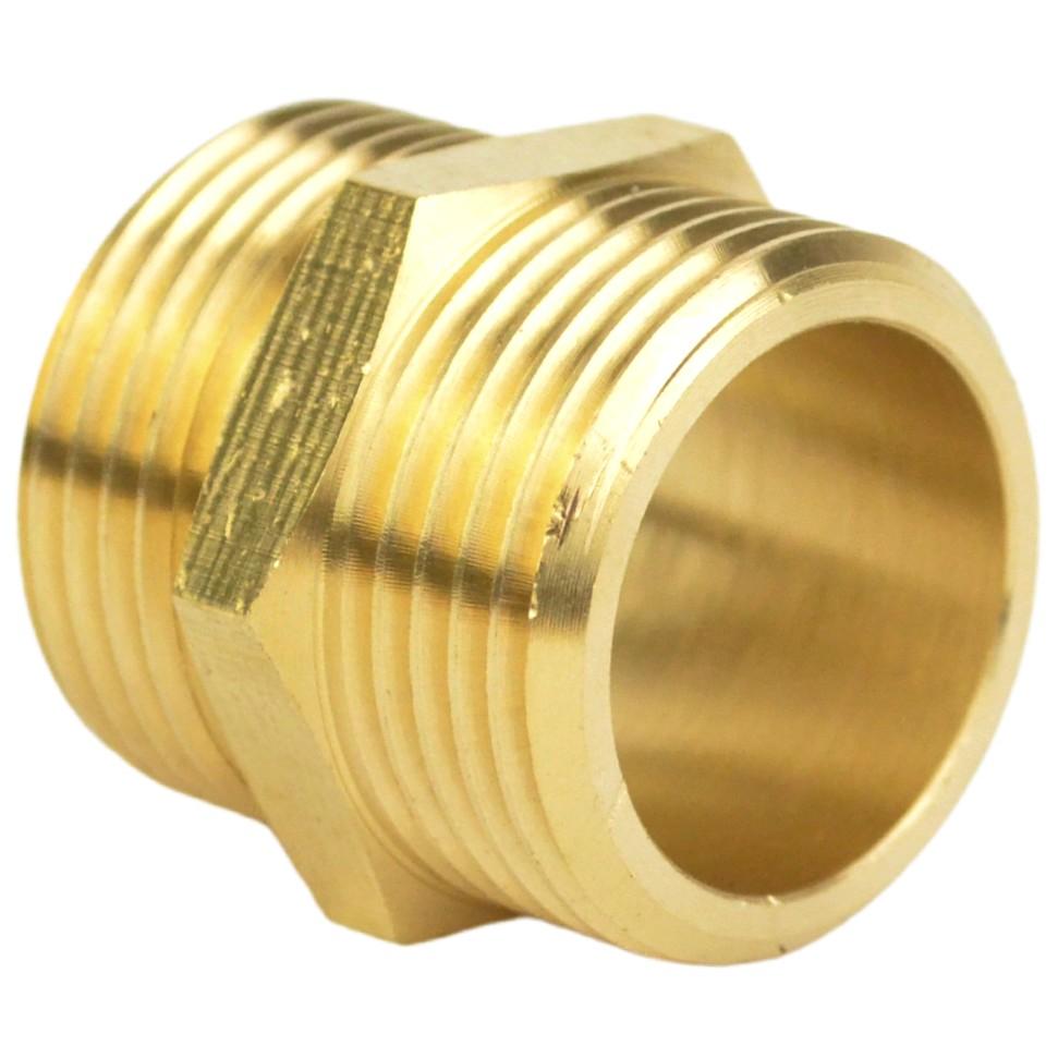Equal brass nipple for plumbing
