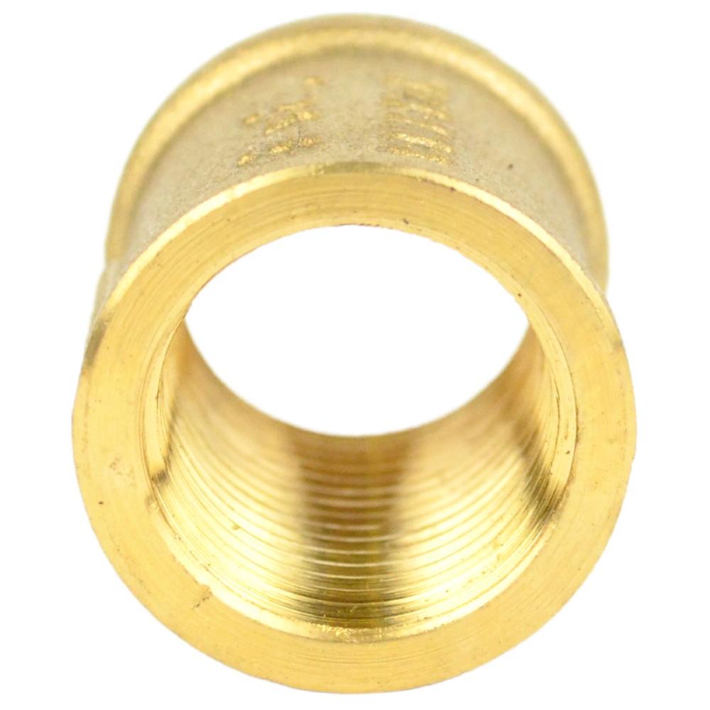 equal coupling for plumbing in threaded gold-plated brass