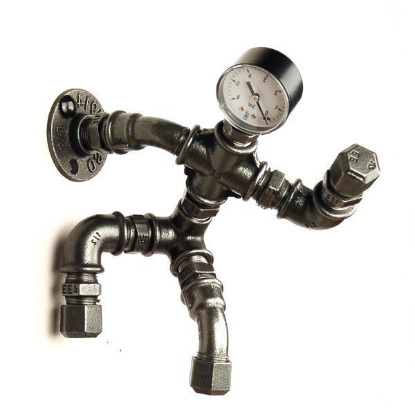 Coat hooks, "Le Grimpeur 2" wall coat hook with mano head