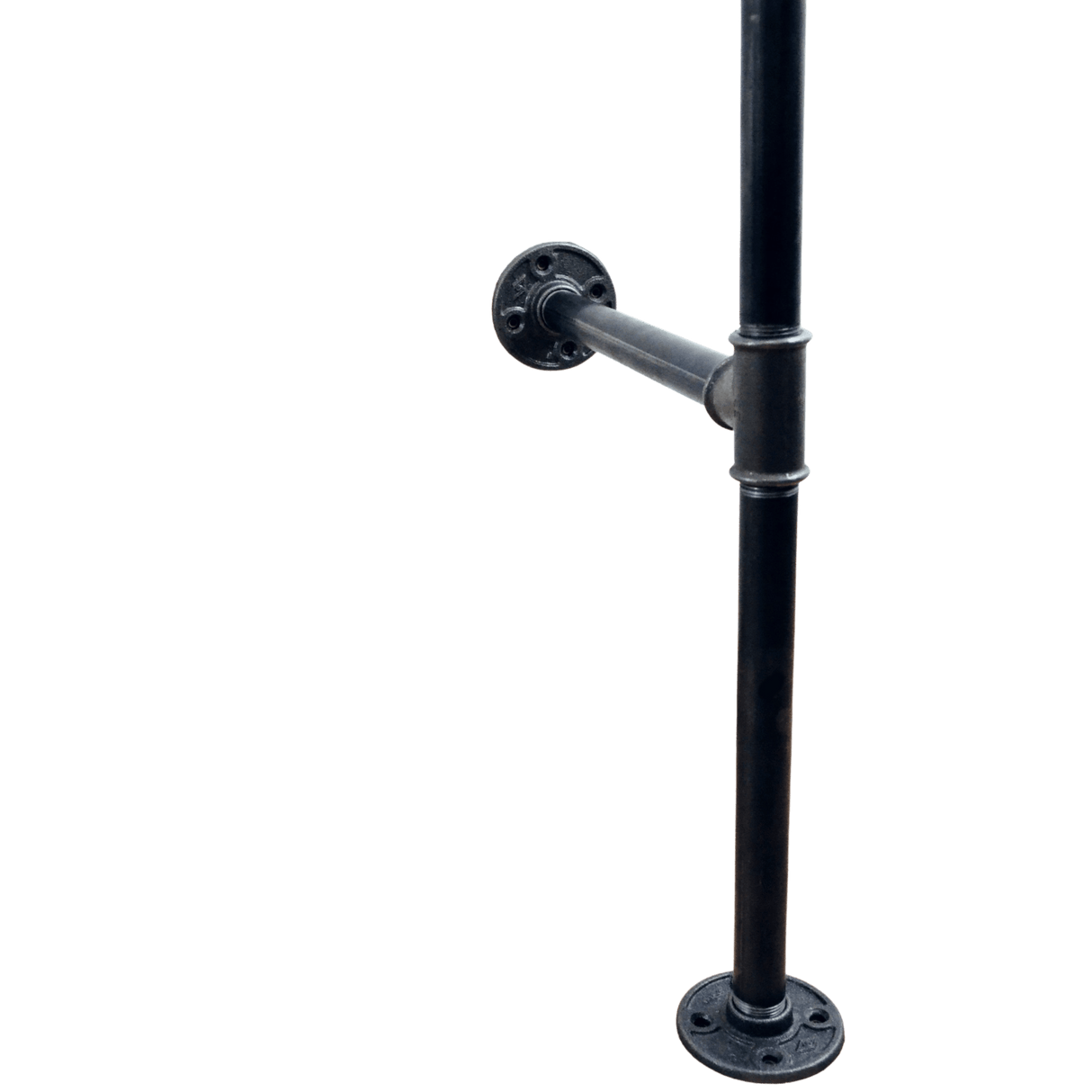 Wall-hung clothes rack, industrial style