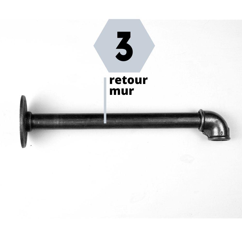 Custom-made plumbing shelf upright kit