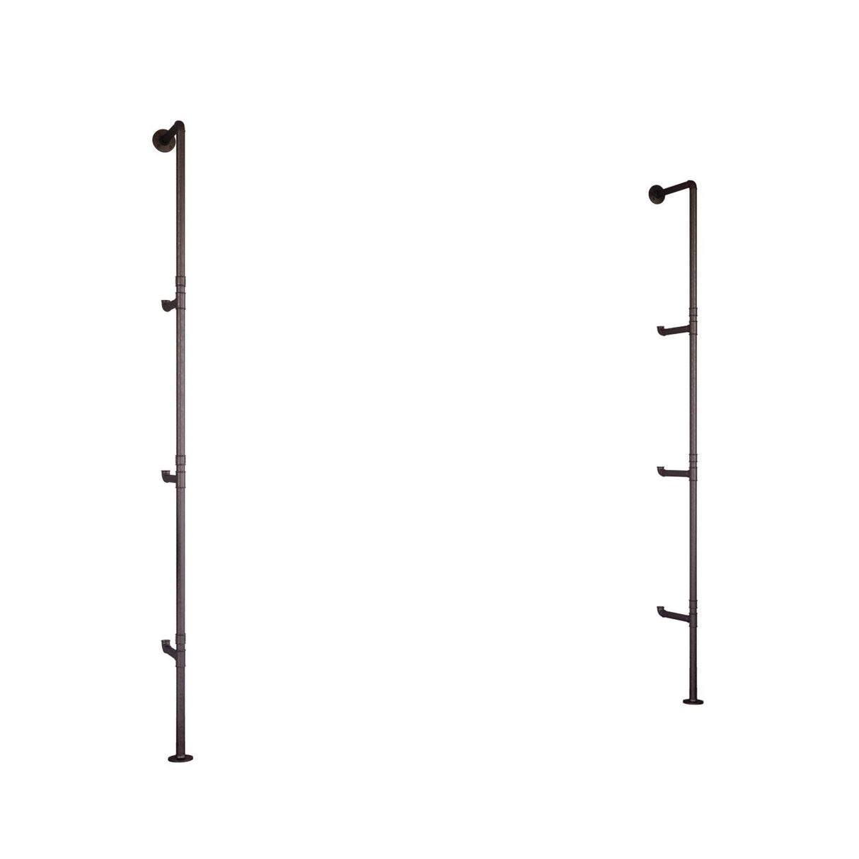 Custom-made plumbing shelf upright kit