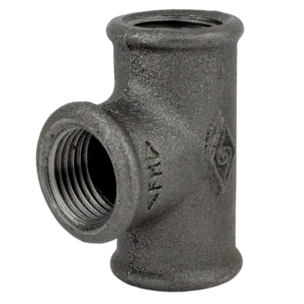 Tee / T equal female black cast iron