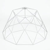 XL metal dome cage lampshade Ø 35 cm with E27 socket — White