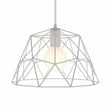 XL metal dome cage lampshade Ø 35 cm with E27 socket — White