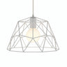 XL metal dome cage lampshade Ø 35 cm with E27 socket — White