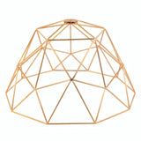 XL metal dome cage lampshade Ø 35 cm with E27 socket — Copper