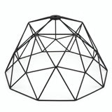 XL metal dome cage lampshade Ø 35 cm with E27 socket — Black