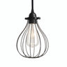 Metal cage drop lampshade with adjustable clamp — Black