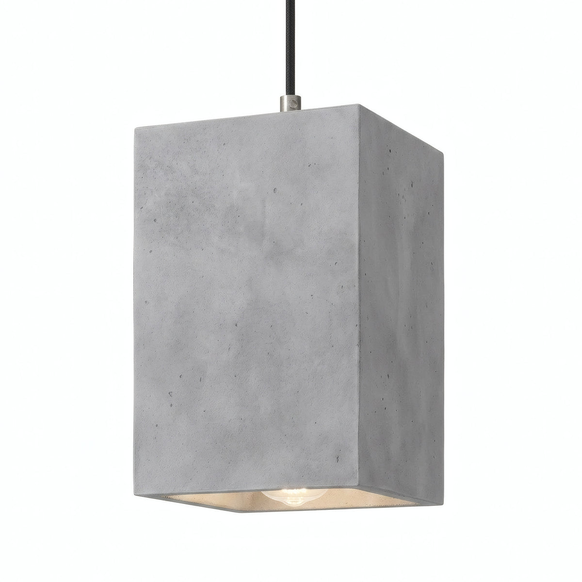 Cube cement lampshade with E27 socket — Light cement