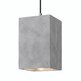 Cube cement lampshade with E27 socket — Light cement