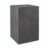 Cube cement lampshade with E27 socket — Dark cement