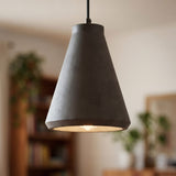 Funnel cement lampshade with E27 socket