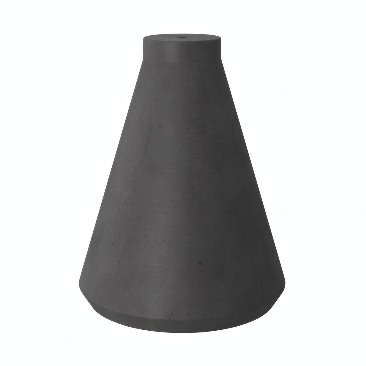 Funnel cement lampshade with E27 socket — Dark cement