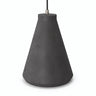 Funnel cement lampshade with E27 socket — Dark cement