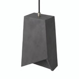 Prism cement lampshade with E27 socket — Dark cement